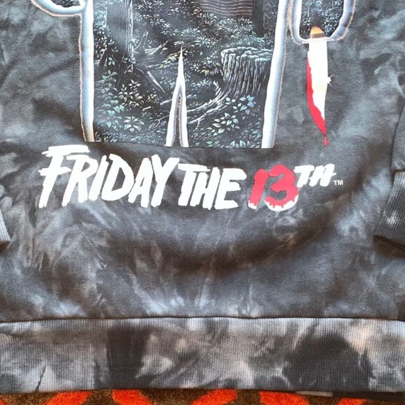 Friday the 13th x Cakeworthy Tie Dye Crewneck Sweater Jumper MED. horror - Picture 5 of 6